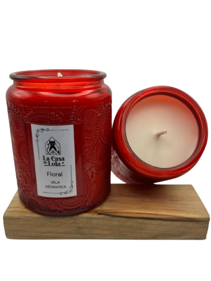 Vela aromática roja La Casa de Lola